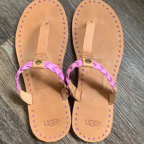 EUC UGG Leather Braided Sandals - Picture 6 of 6